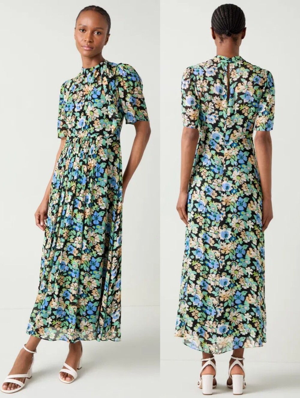 LK Bennett Thelma Floral Midi Dress Size 10